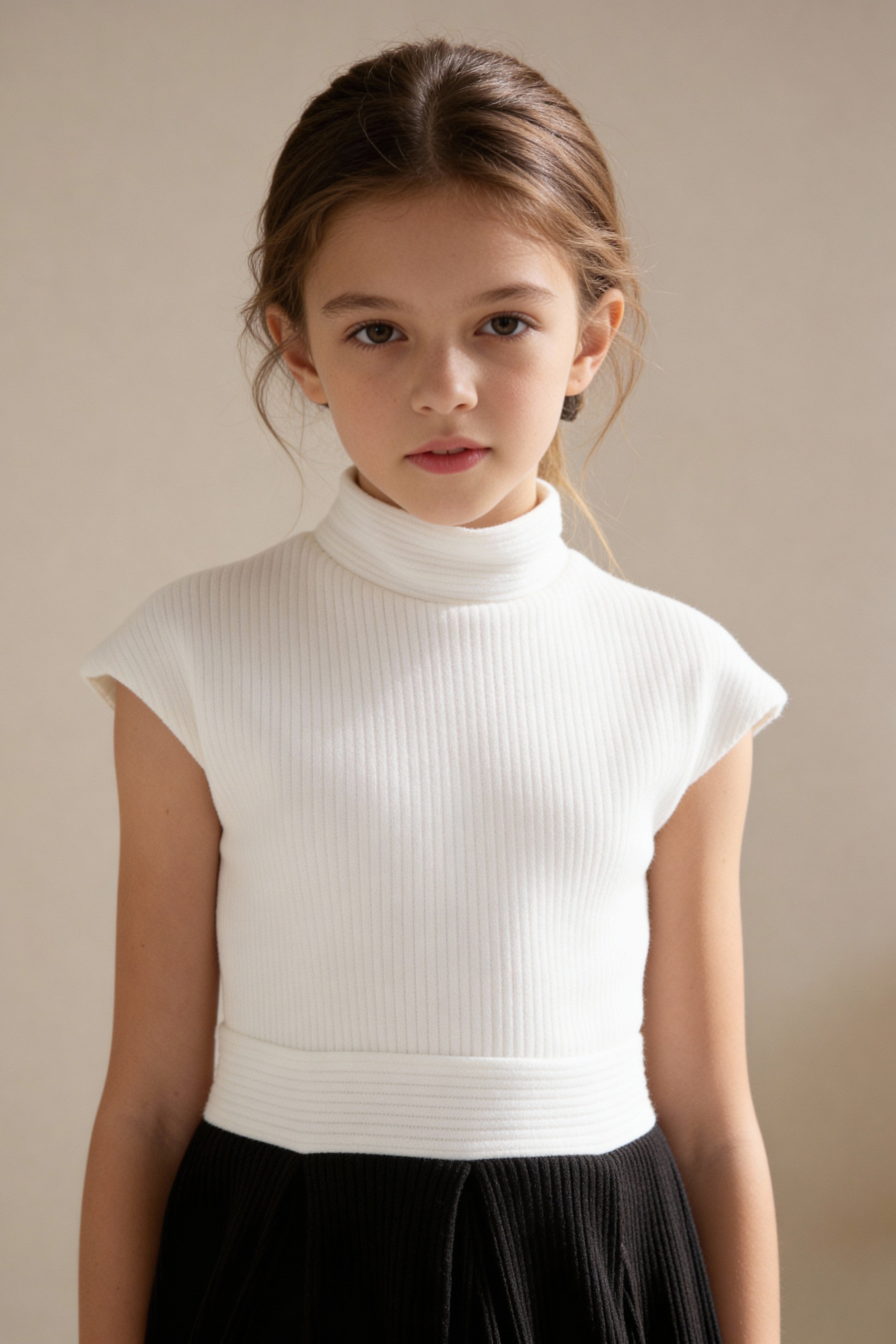 Siyah & Beyaz Örme Elbise