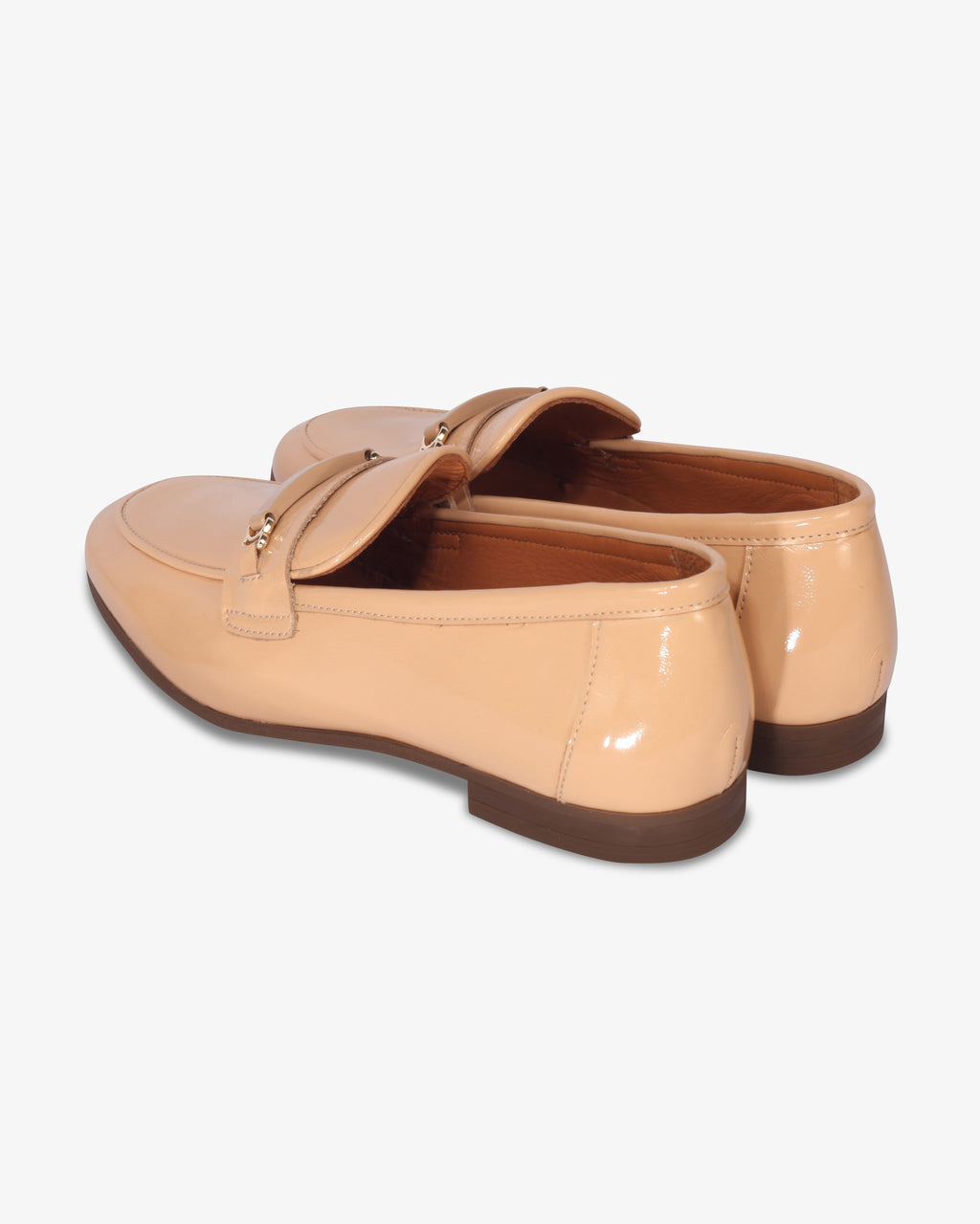 Bej Kırışık Deri Loafer