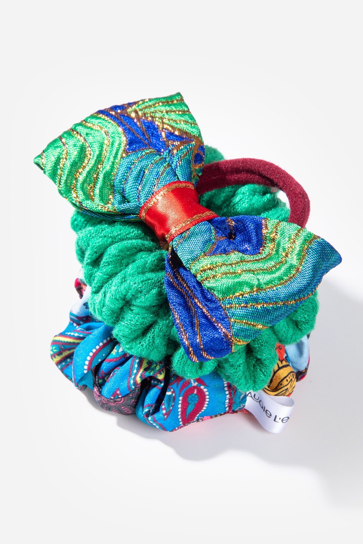 Yeşil-Lacivert Tonlarında 3'lü Saç Tokası