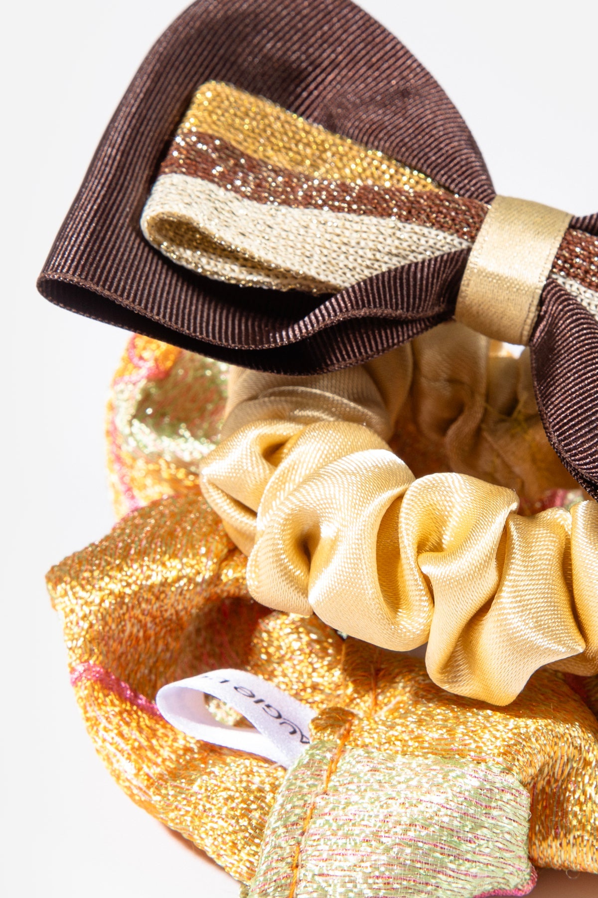 Kahve-Altın Tonlarında 3'lü Saç Tokası