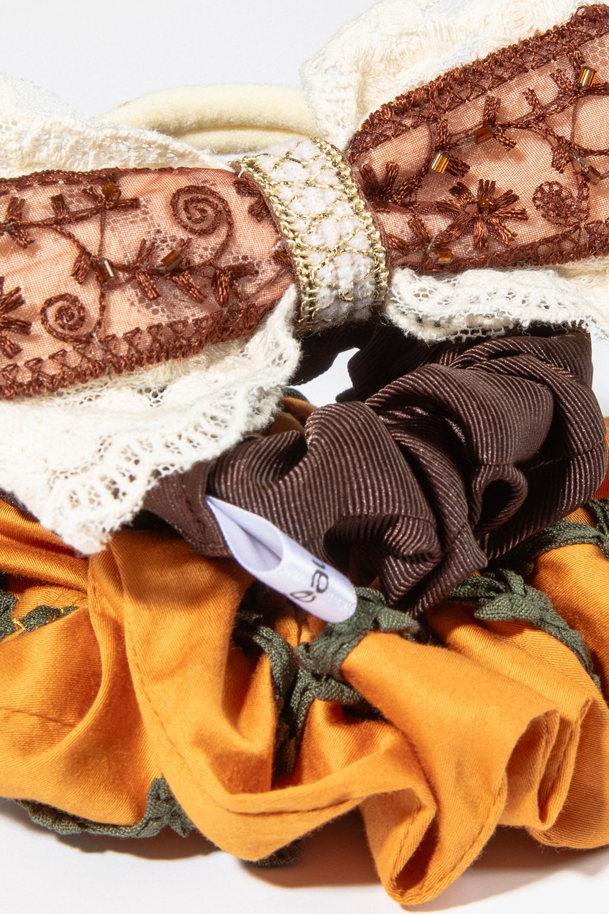 Kahve-Taba Tonlarında 3'lü Saç Tokası