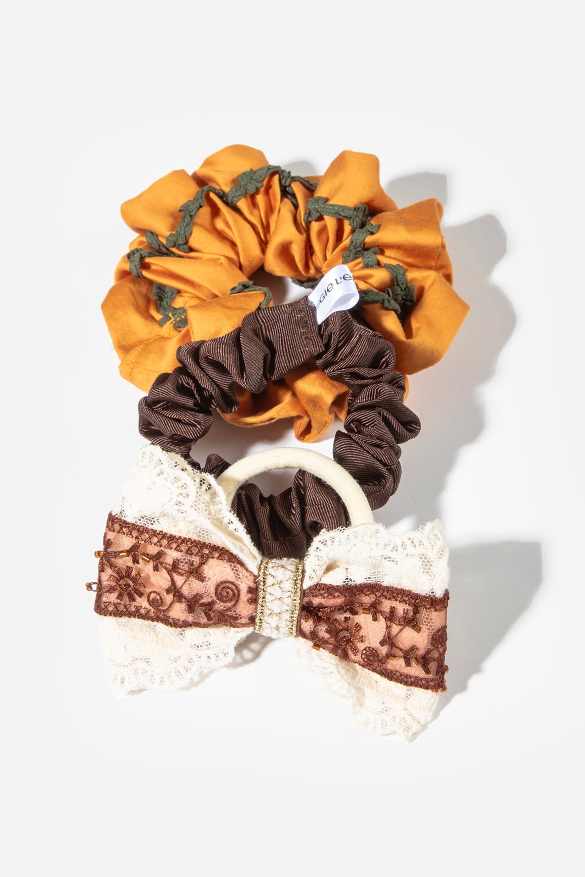 Kahve-Taba Tonlarında 3'lü Saç Tokası