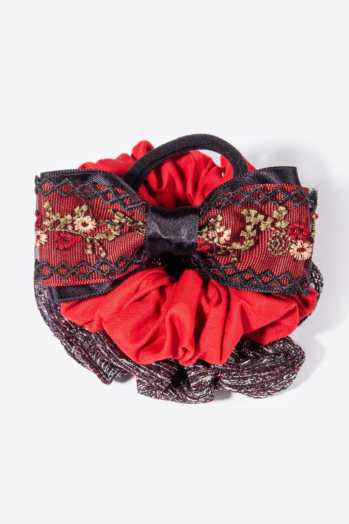 Siyah-Kırmızı Tonlarında 3'lü Saç Tokası