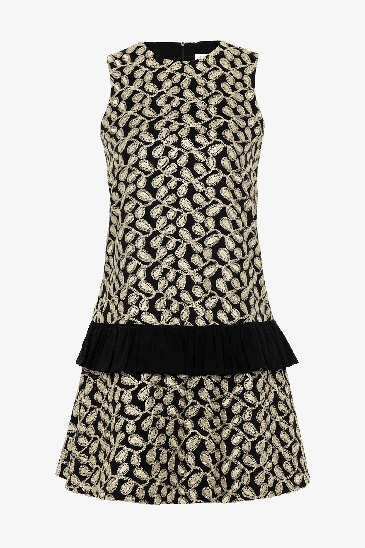 Siyah Sırma İşlemeli Elbise