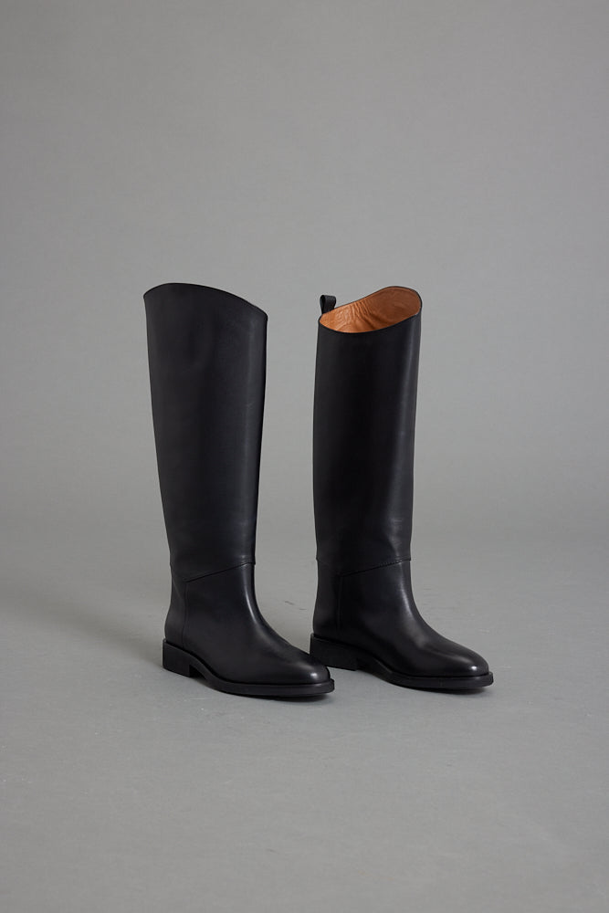 Siyah Süvari Deri Çizme