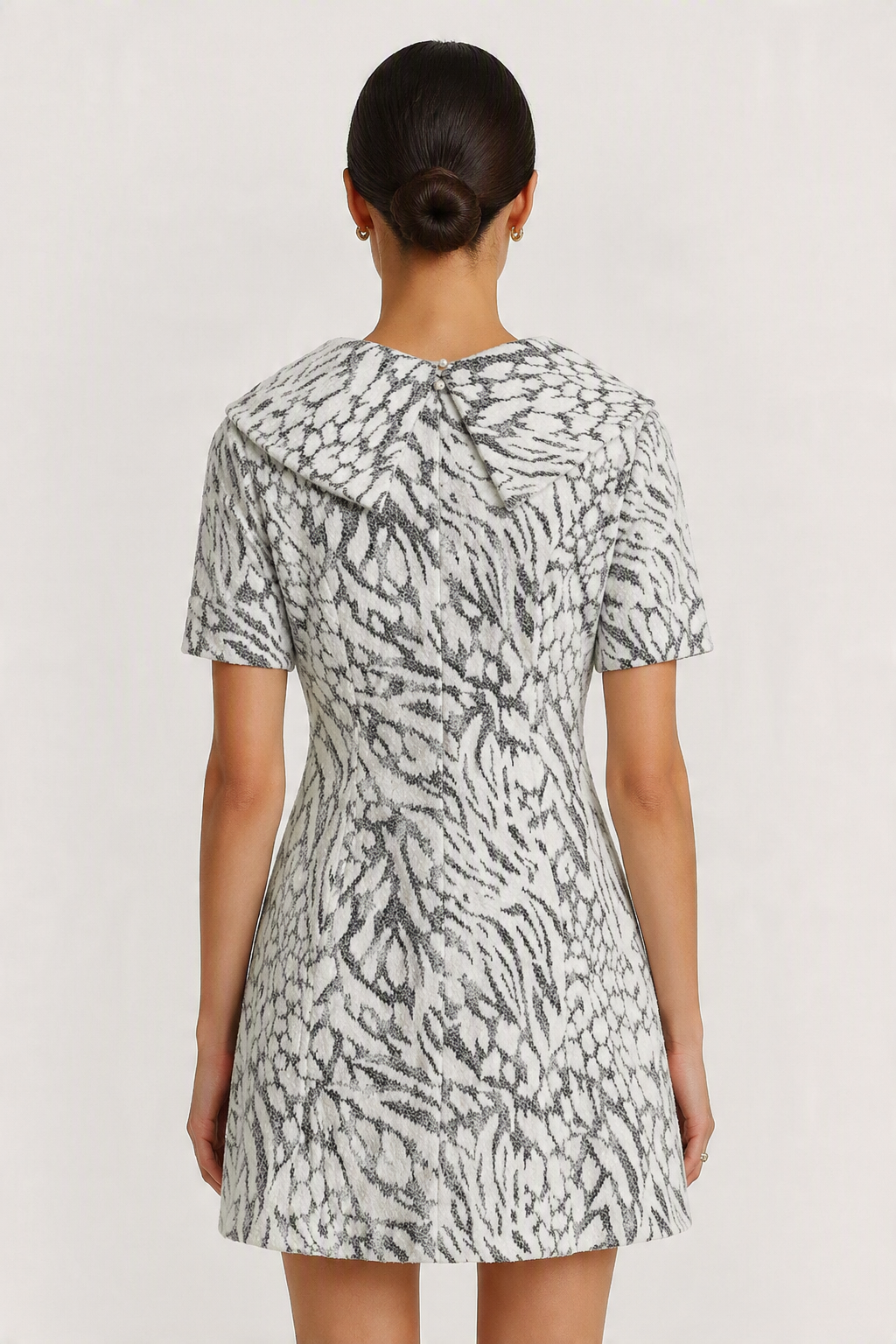 Gri & Beyaz Zebra Elbise