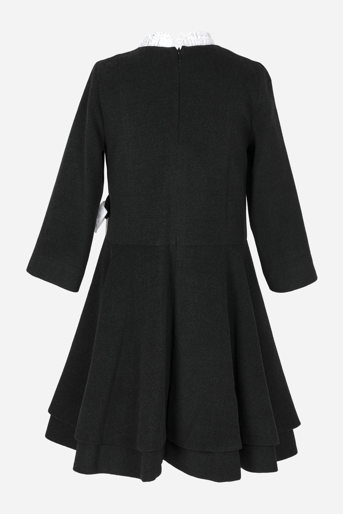 Antrasit Fiyonk Detaylı Elbise