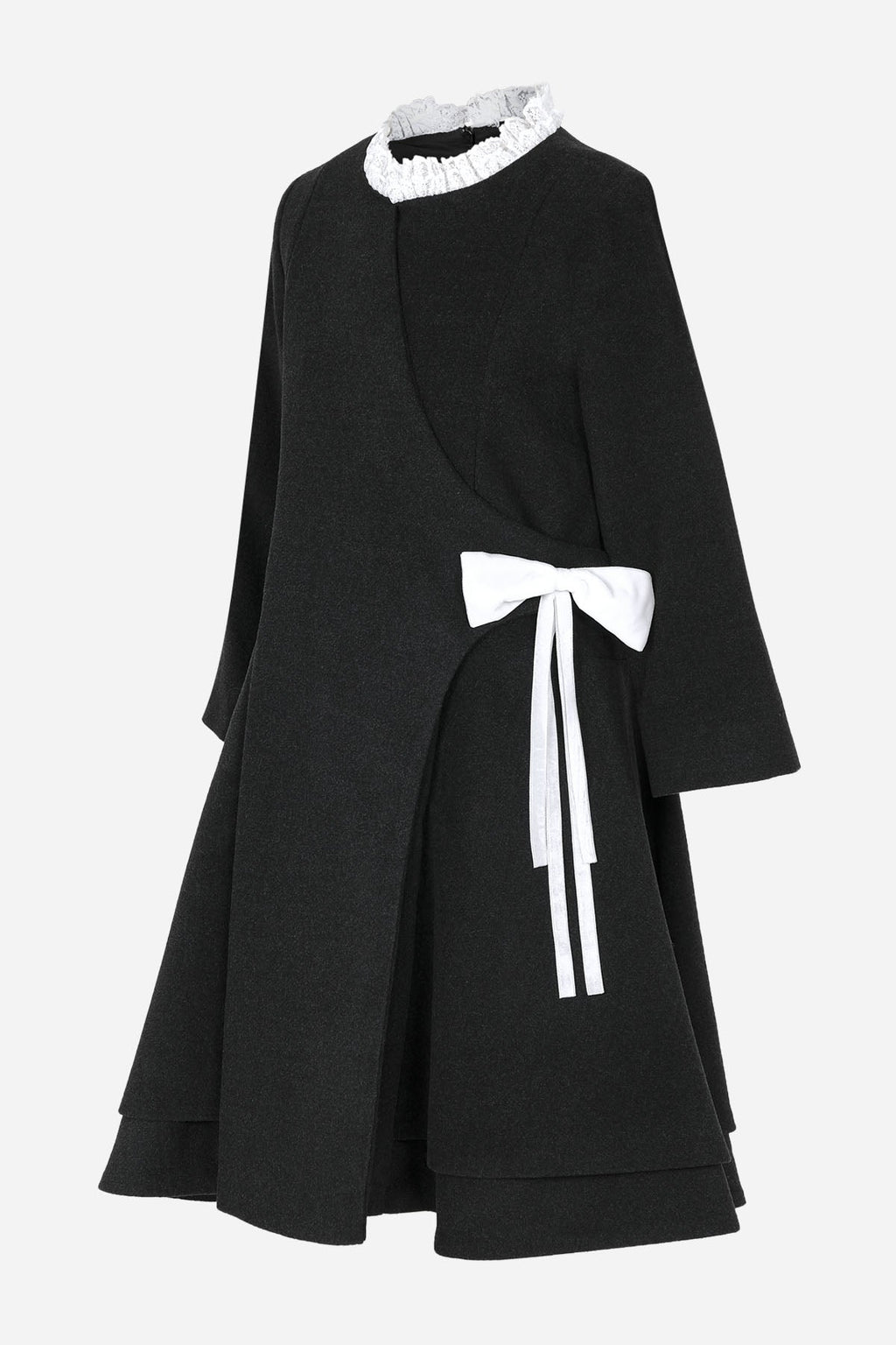 Antrasit Fiyonk Detaylı Elbise