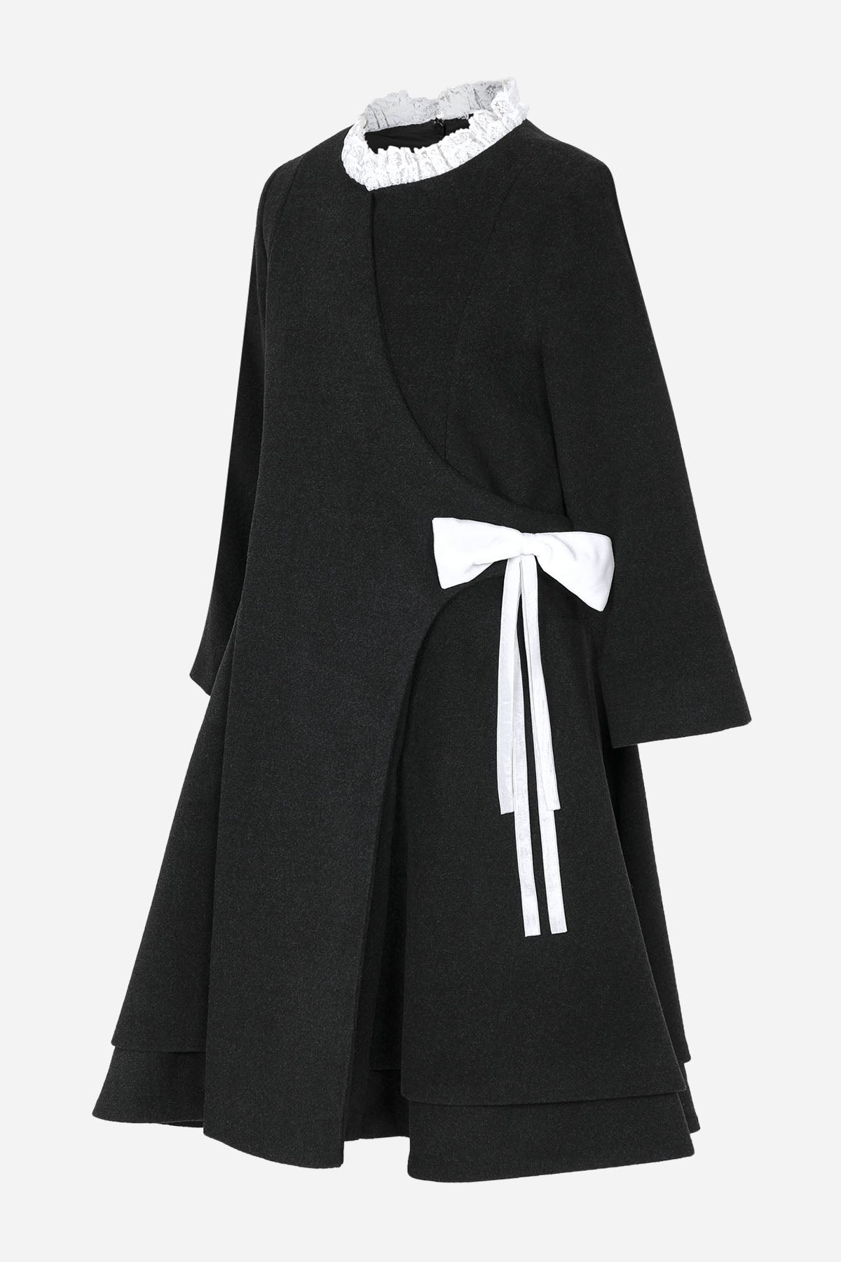 Antrasit Fiyonk Detaylı Elbise