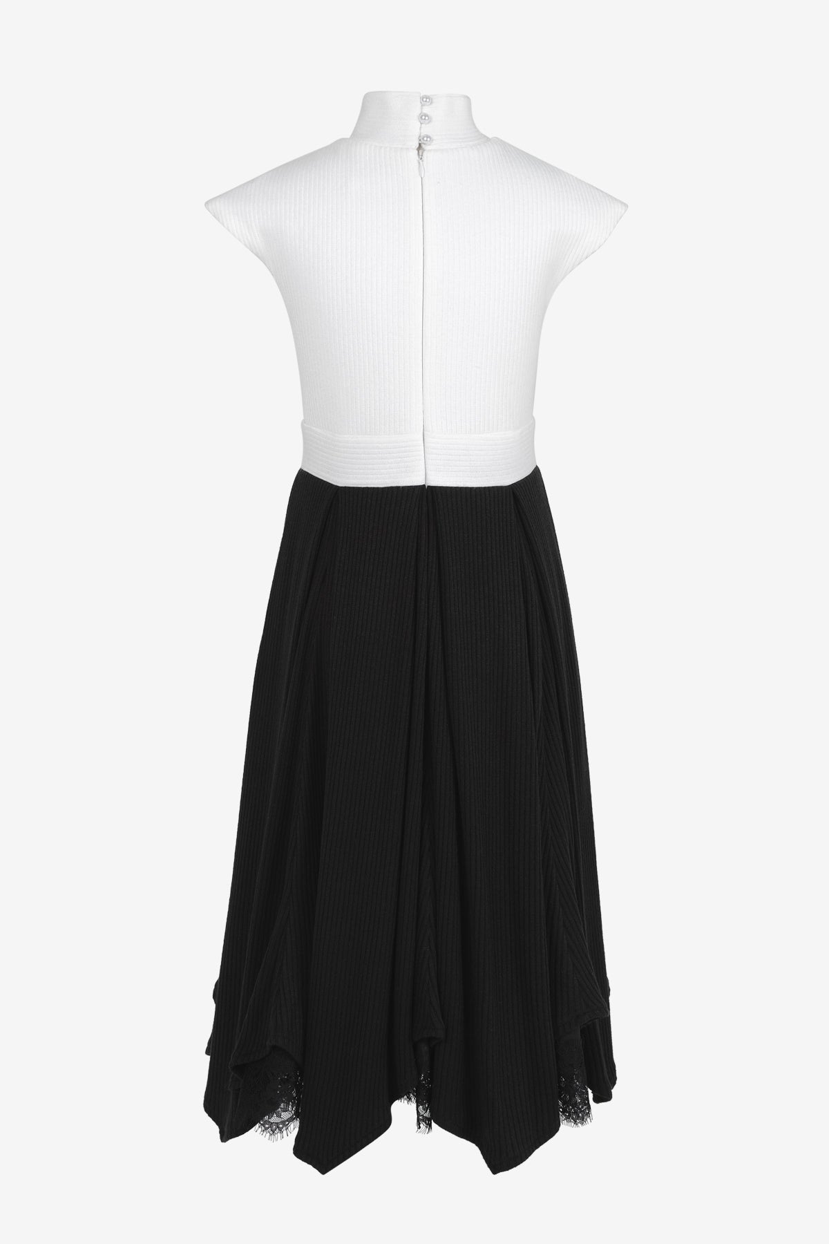 Siyah & Beyaz Örme Elbise