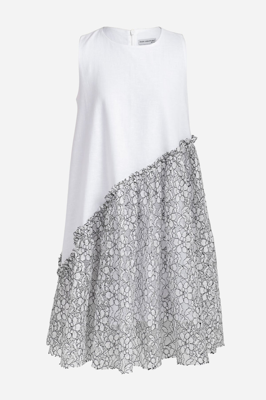 Beyaz & Siyah Dantel Detaylı Elbise