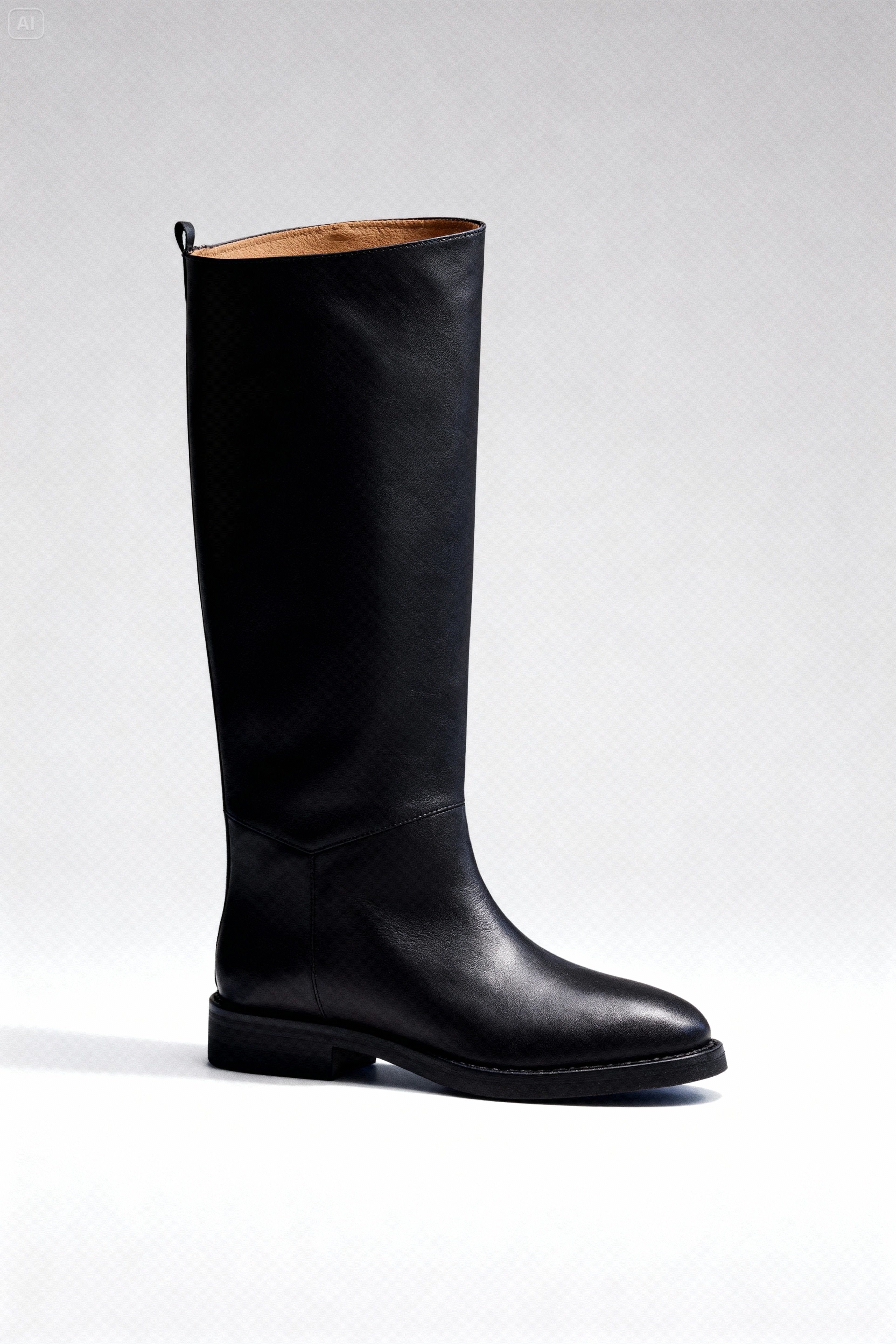 Siyah Süvari Deri Çizme