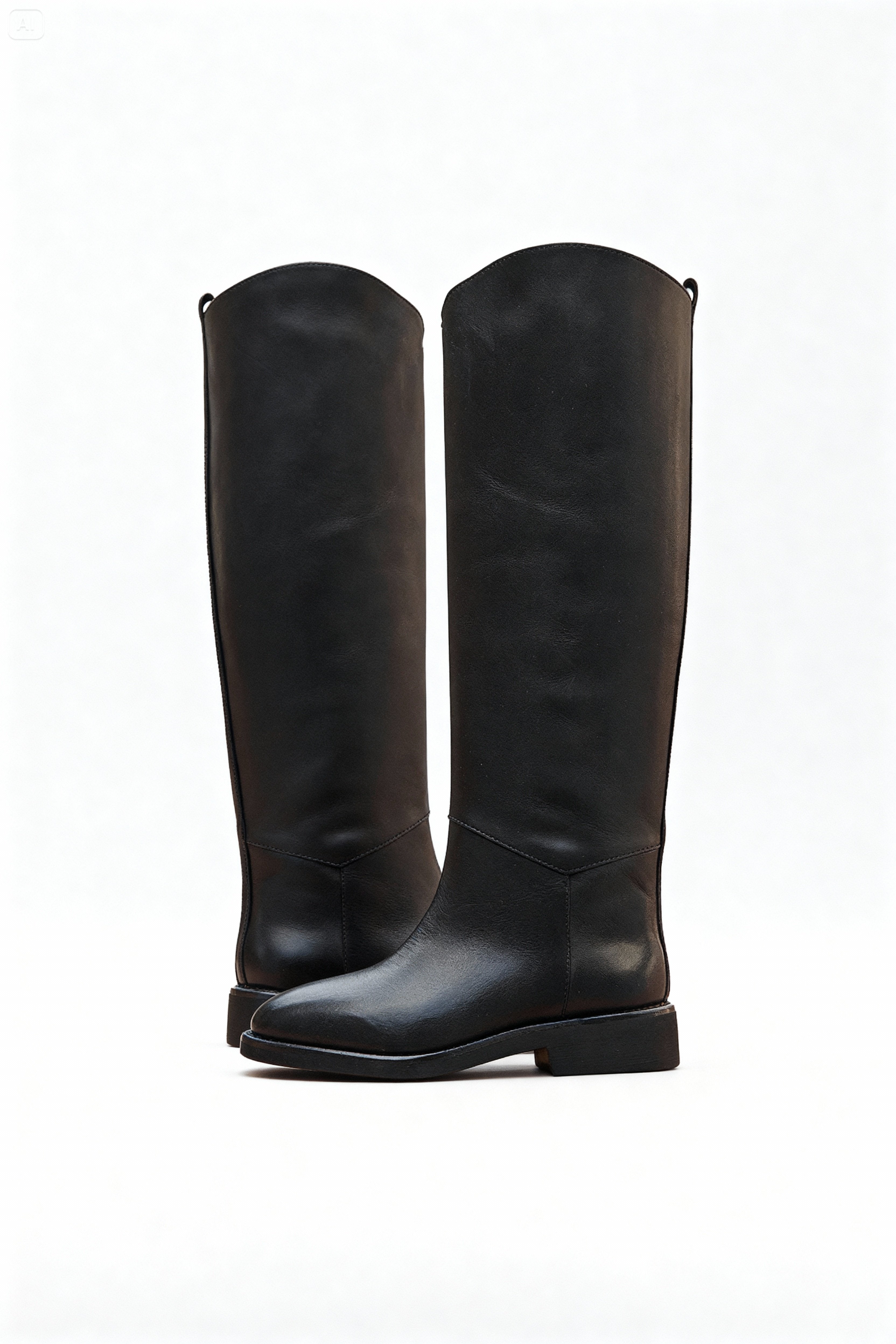 Siyah Süvari Deri Çizme